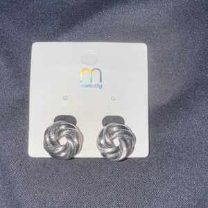 Silver Knot Earrings